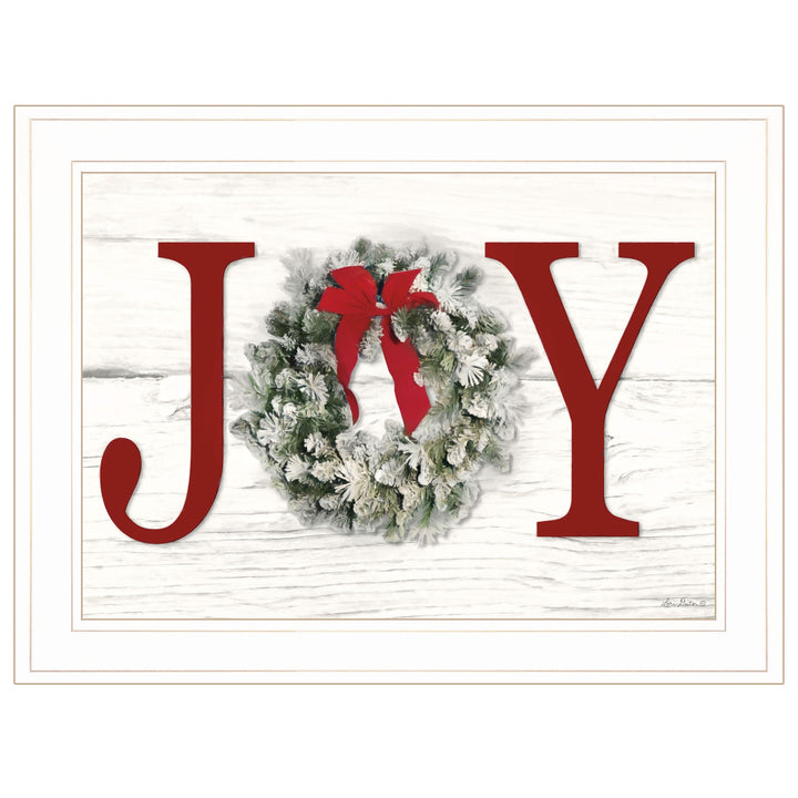 Christmas Joy 4 White Framed Print Wall Art