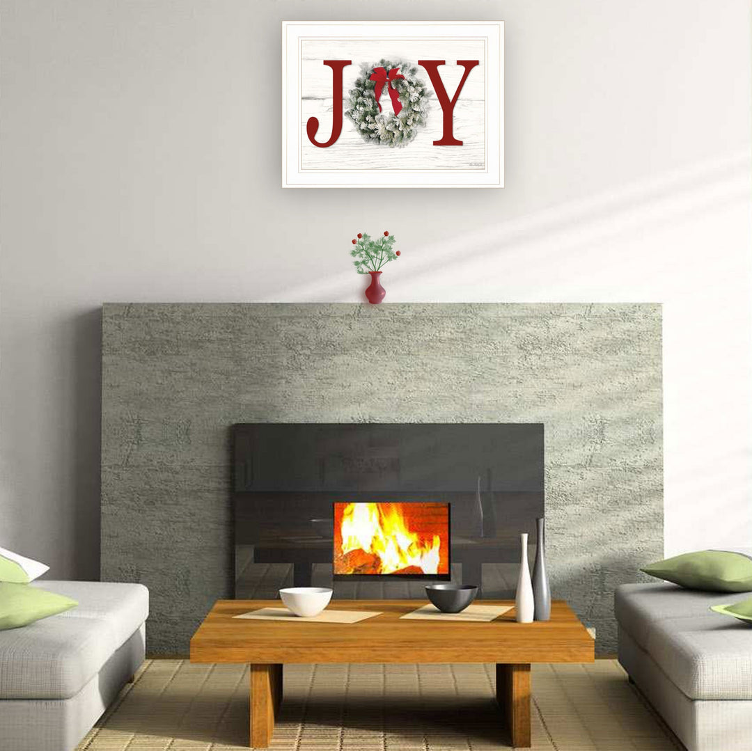 Christmas Joy 4 White Framed Print Wall Art