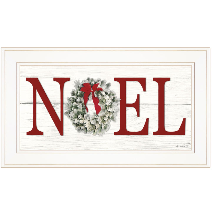 Christmas Noel 1 White Framed Print Wall Art