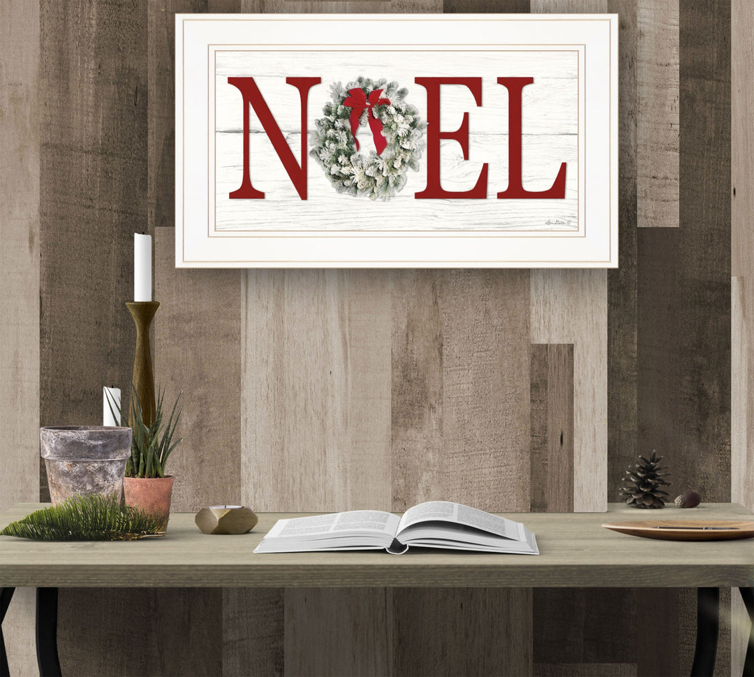 Christmas Noel 1 White Framed Print Wall Art