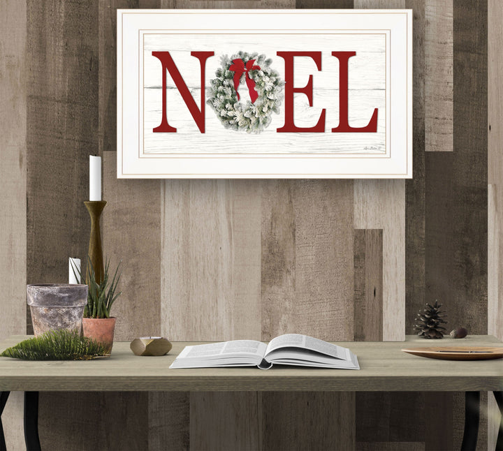 Christmas Noel 1 White Framed Print Wall Art