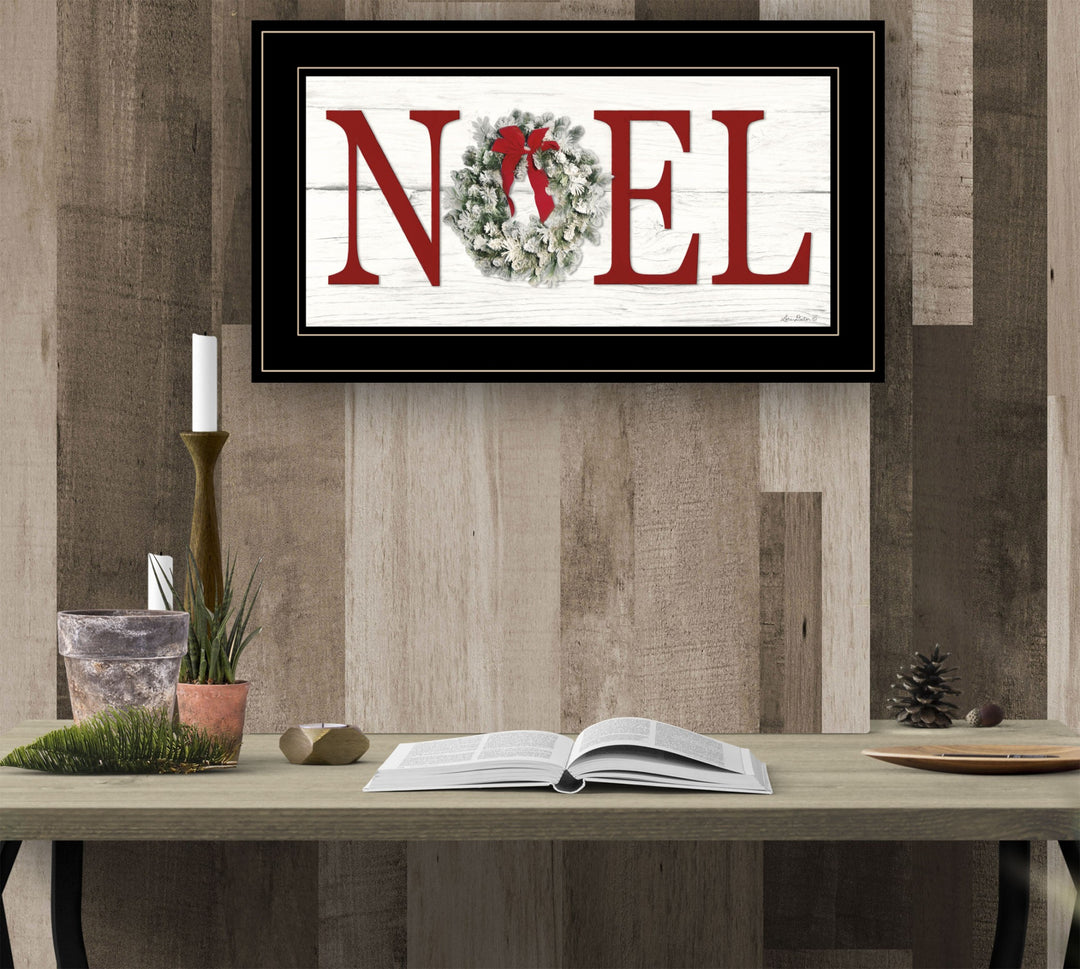 Christmas Noel 2 Black Framed Print Wall Art