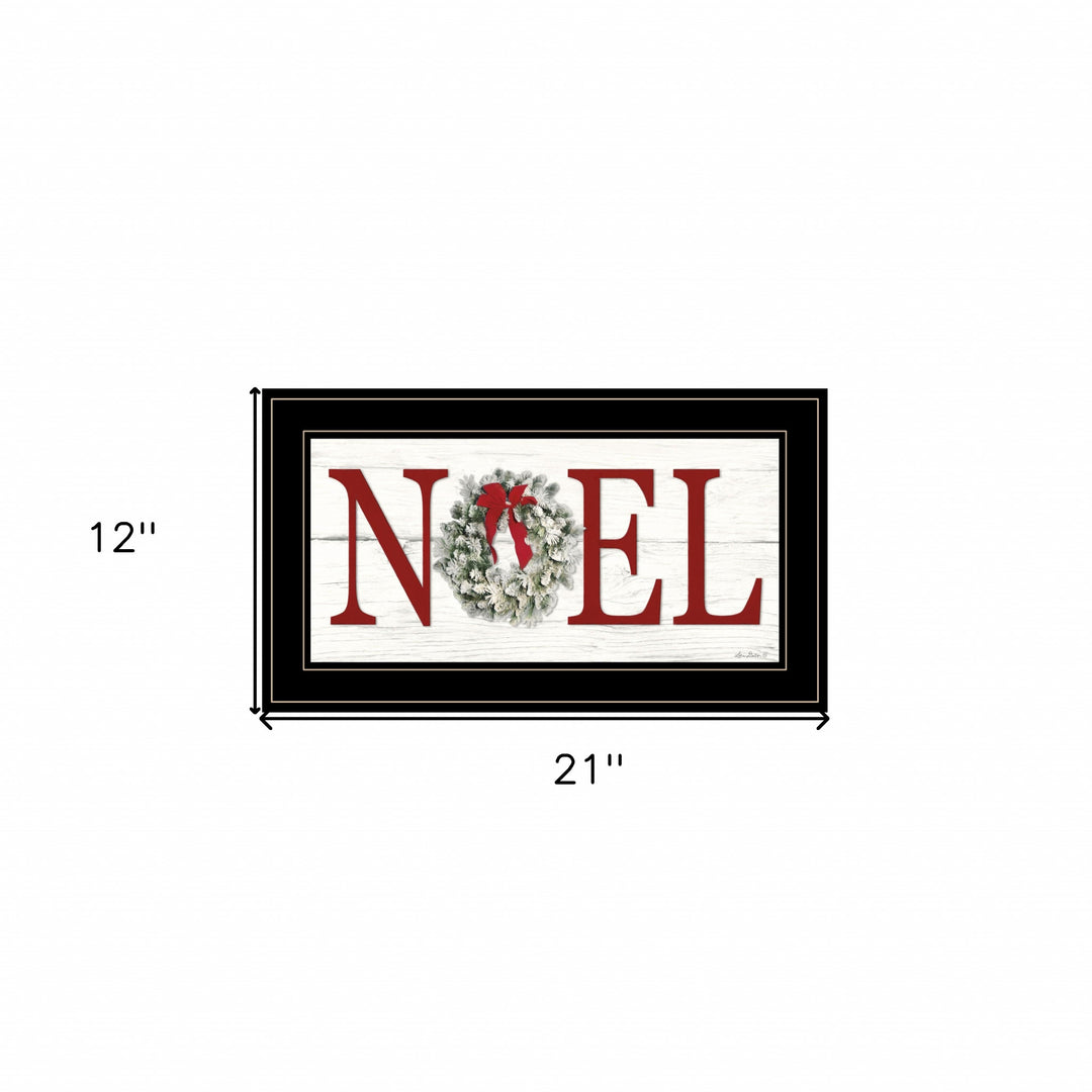 Christmas Noel 2 Black Framed Print Wall Art