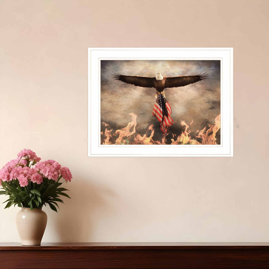 Blaze of Glory 1 White Framed Print Wall Art