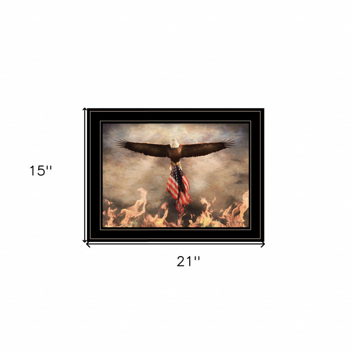 Blaze of Glory 2 Black Framed Print Wall Art