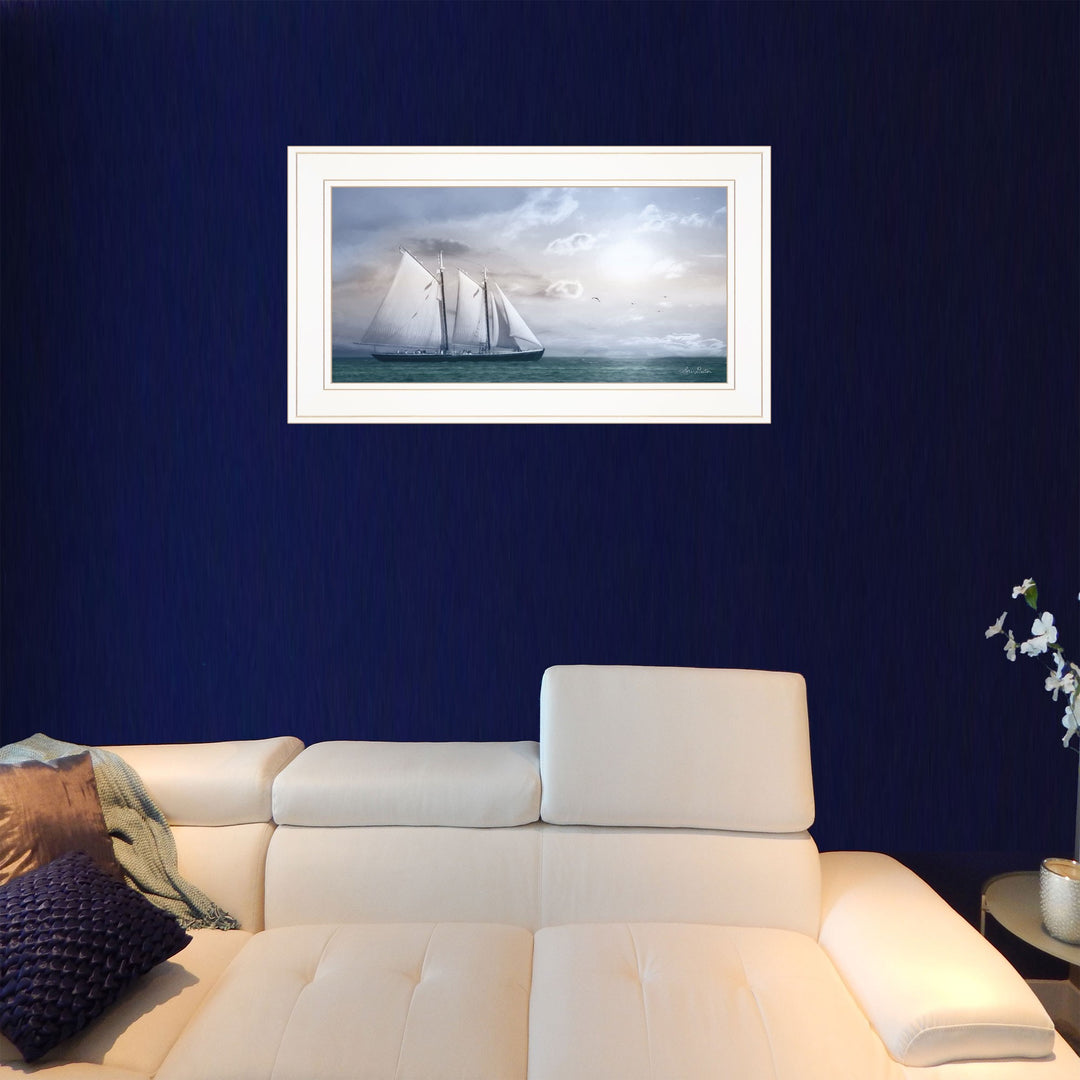 Adventure on the Seas 1 White Framed Print Wall Art