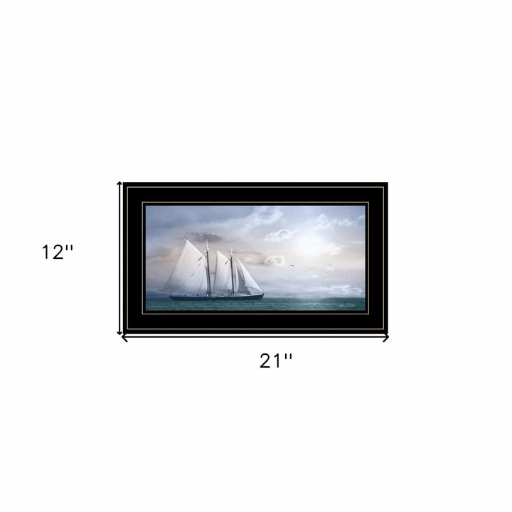 Adventure on the Seas 2 Black Framed Print Wall Art