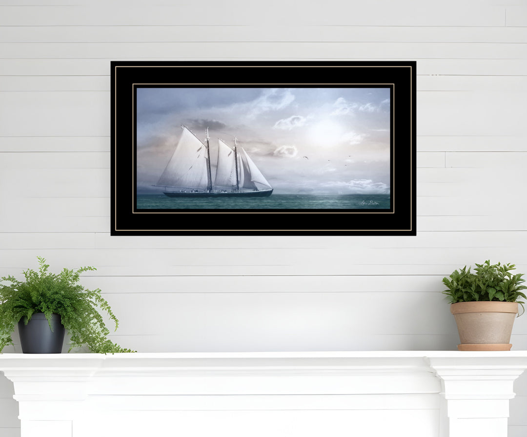 Adventure on the Seas 2 Black Framed Print Wall Art