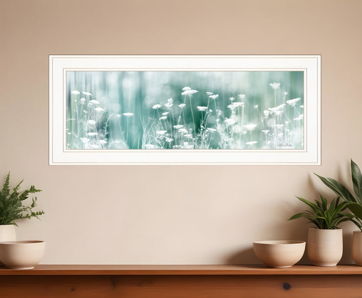 Dreamy Meadow 1 White Framed Print Wall Art