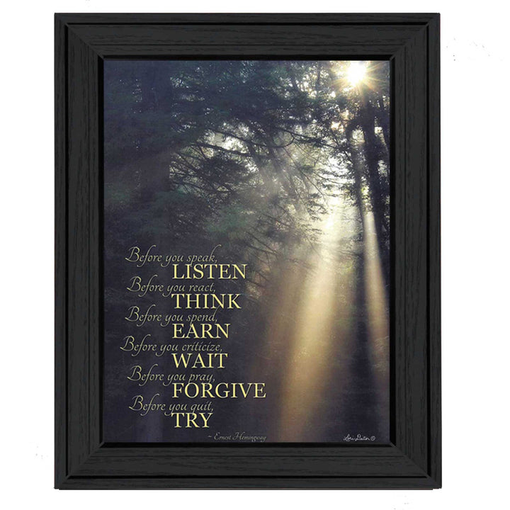 Before You 2 Black Framed Print Wall Art