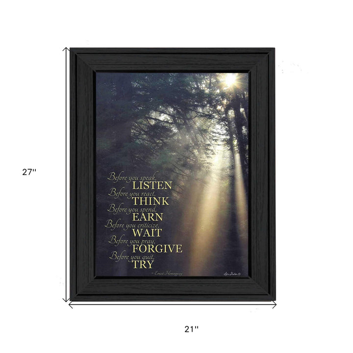 Before You 2 Black Framed Print Wall Art