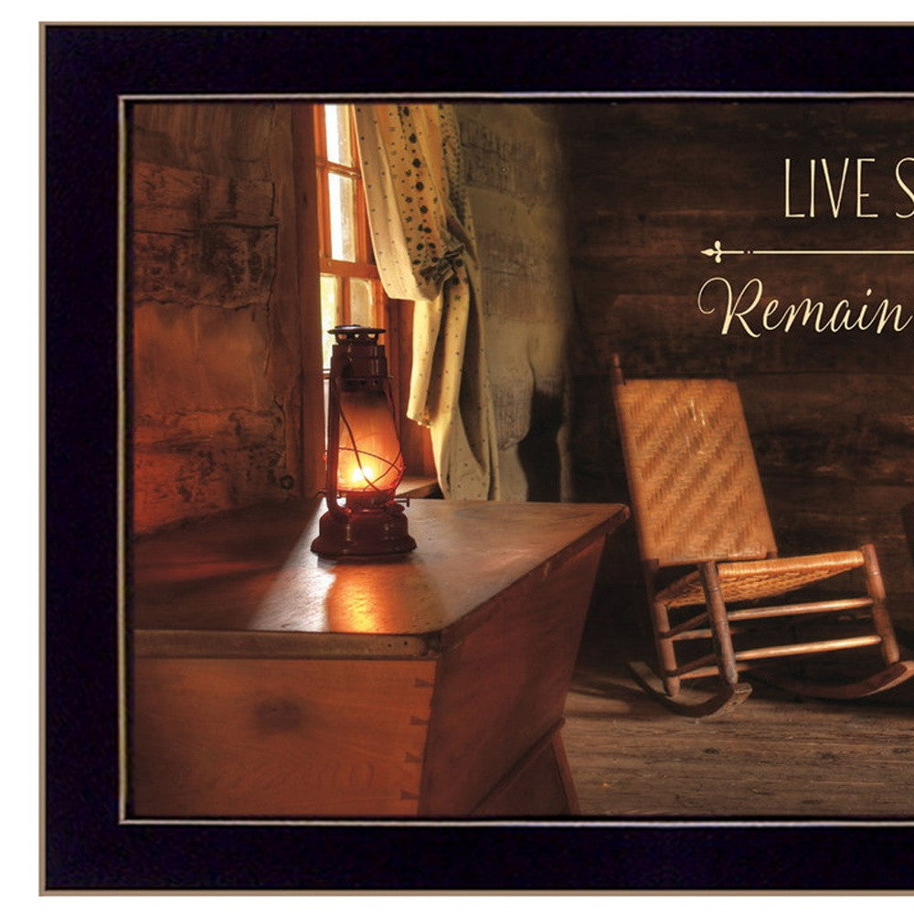 Live Simply 3 Black Framed Print Wall Art