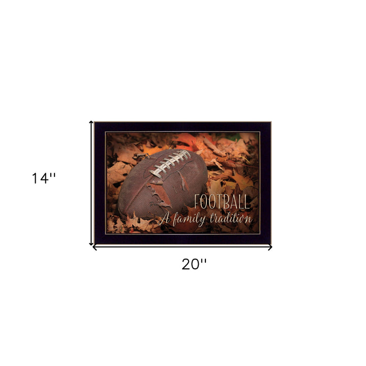 Football A Family Tradition Black Framed Print Wall Art