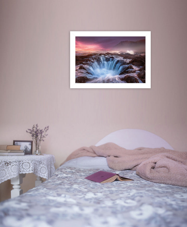 Genesis 1 White Framed Print Wall Art