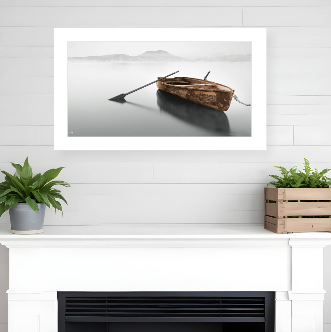 Solitude 1 White Framed Print Wall Art