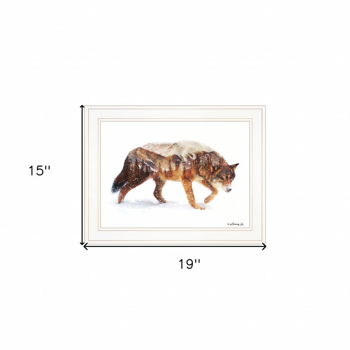 Arctic Wolf 1 White Framed Print Wall Art