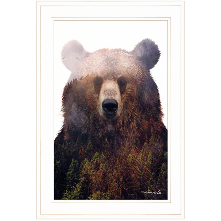 King of the Forest 3 White Framed Print Wall Art