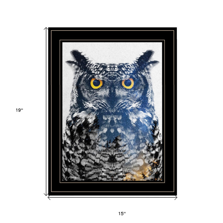 Night Owl 3 Black Framed Print Wall Art