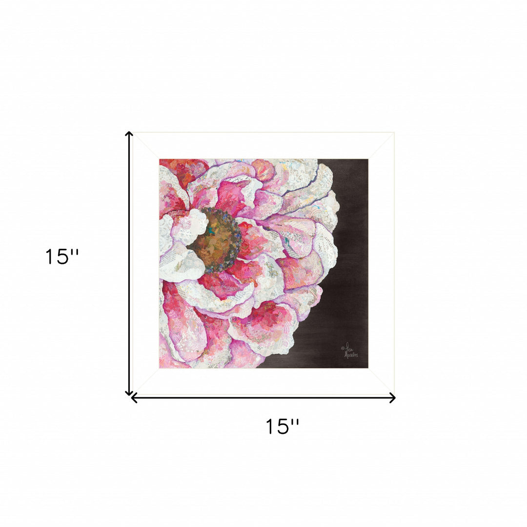 Blooms on Black I 1 White Framed Print Wall Art