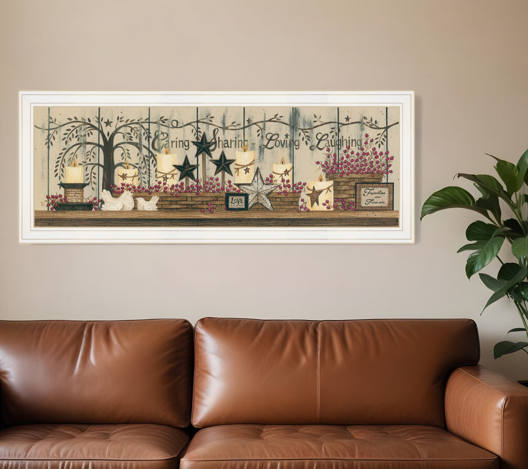 Willow Tree Shelf Collection 1 White Framed Print Wall Art