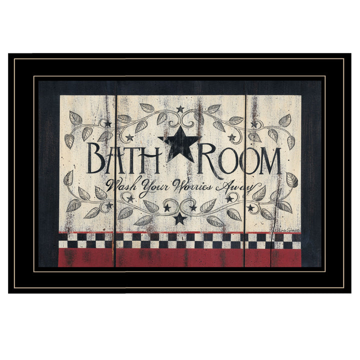 Bath Room Black Framed Print Bathroom Wall Art