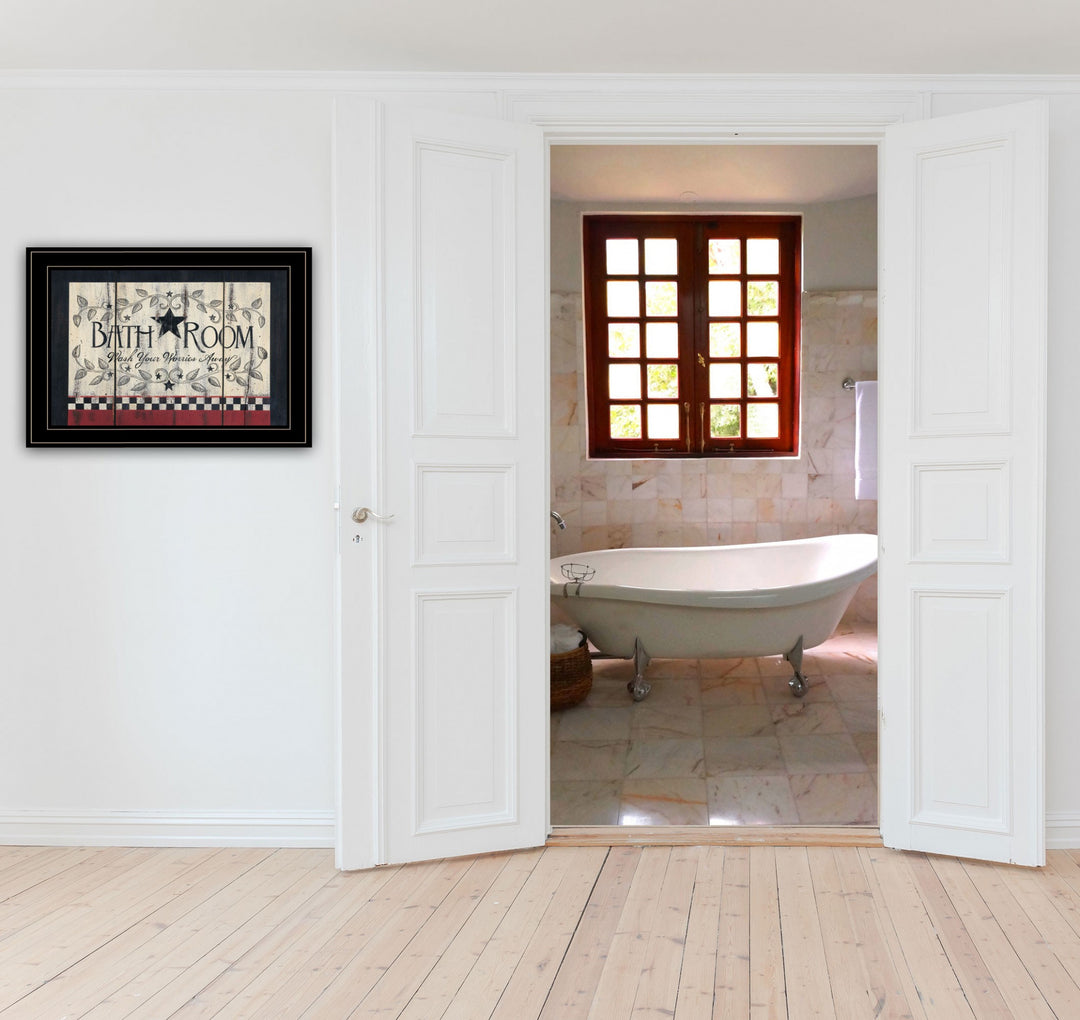 Bath Room Black Framed Print Bathroom Wall Art