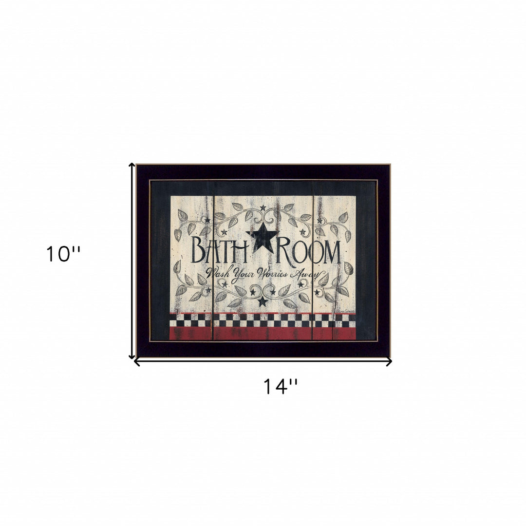 Hot Bath 12 Black Framed Print Bathroom Wall Art