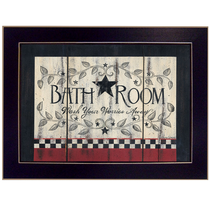 Bathroom 5 Black Framed Print Bathroom Wall Art