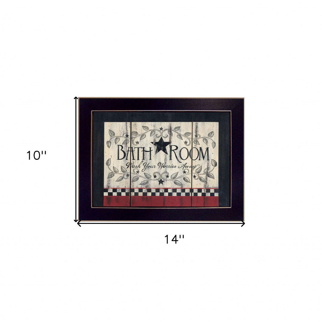 Bathroom 5 Black Framed Print Bathroom Wall Art