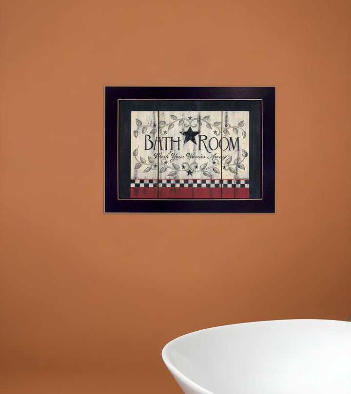 Bathroom 5 Black Framed Print Bathroom Wall Art