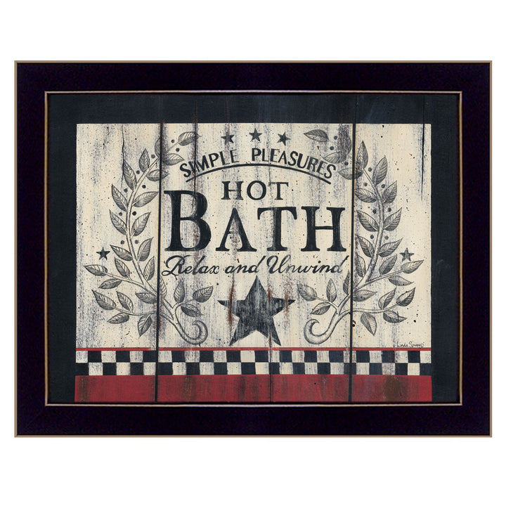 Hot Bath 15 Black Framed Print Bathroom Wall Art