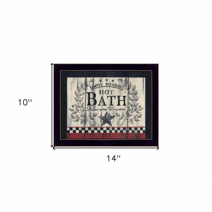 Hot Bath 15 Black Framed Print Bathroom Wall Art