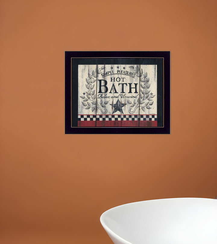 Hot Bath 15 Black Framed Print Bathroom Wall Art