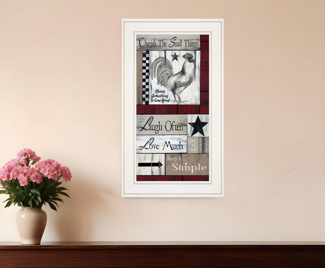 Cherish The Small things 1 White Framed Print Wall Art