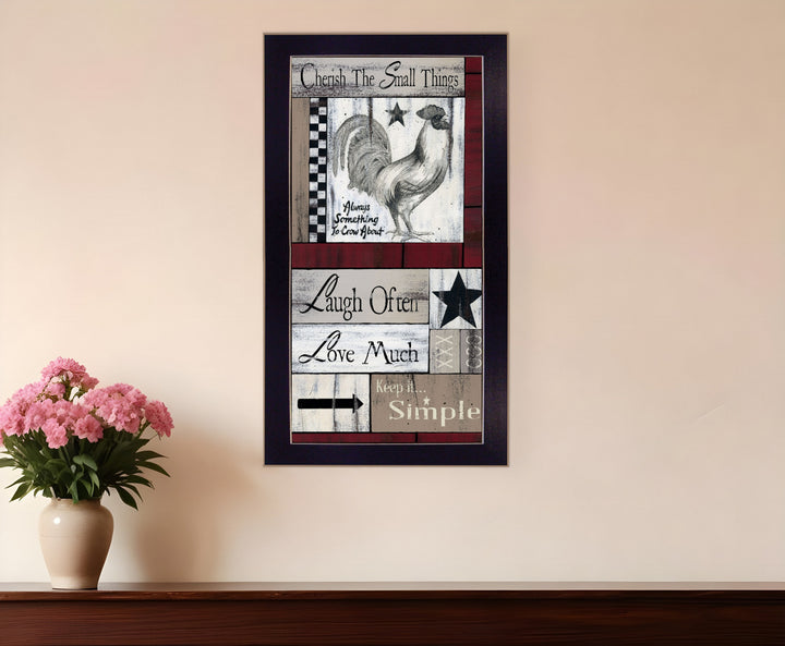 Cherish The Small things 2 Black Framed Print Wall Art