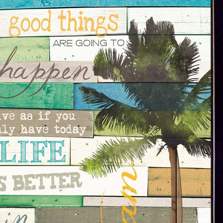 Good Things 1 Black Framed Print Wall Art