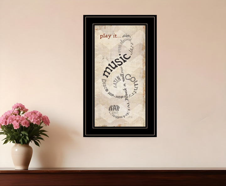 Play It 2 Black Framed Print Wall Art