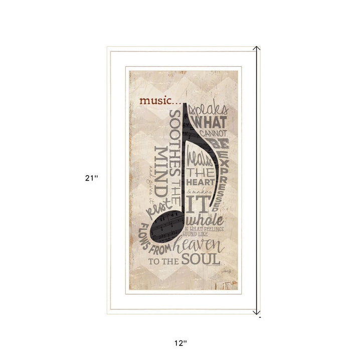 Music 4 White Framed Print Wall Art