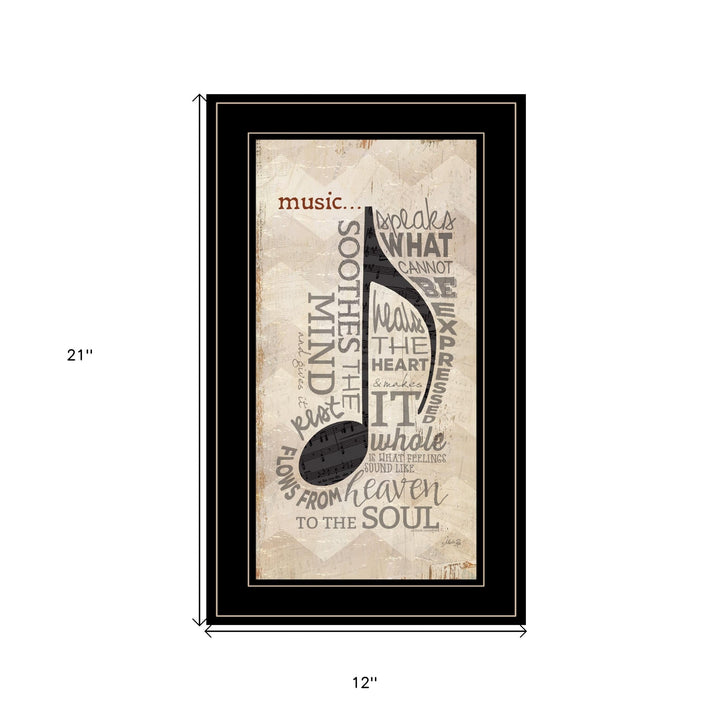 Music 5 Black Framed Print Wall Art