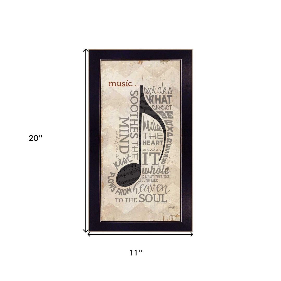 Music 6 Black Framed Print Wall Art