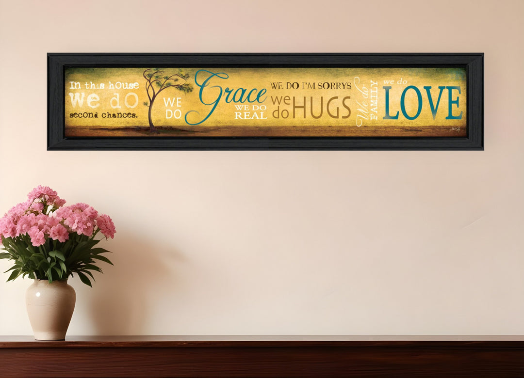 Grace And Love Black Framed Print Wall Art