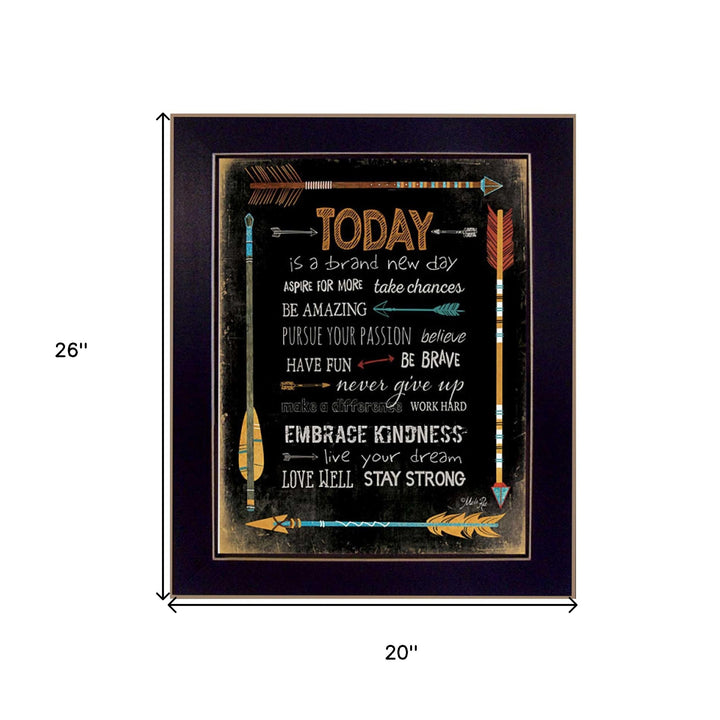 Today is a Brand New Day 3 Black Framed Print Wall Art