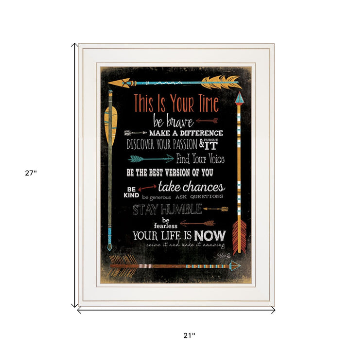 This is Your Time 1 White Framed Print Wall Art