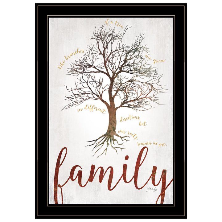 Family Tree 2 Black Framed Print Wall Art