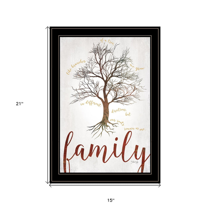 Family Tree 2 Black Framed Print Wall Art