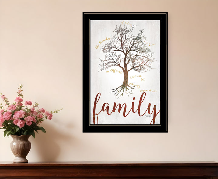 Family Tree 2 Black Framed Print Wall Art