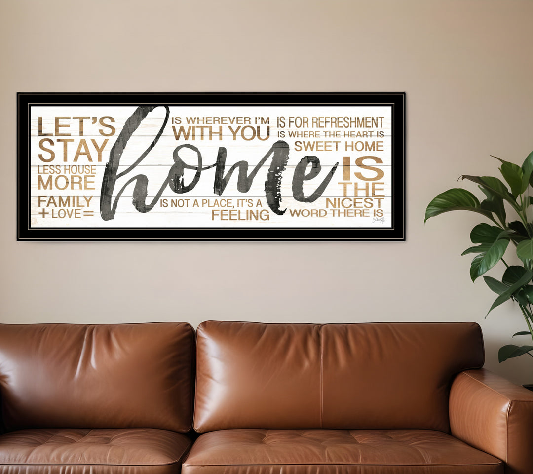 Home 4 Black Framed Print Wall Art