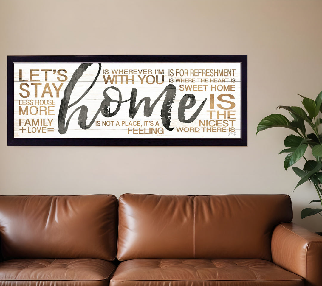 Home 5 Black Framed Print Wall Art