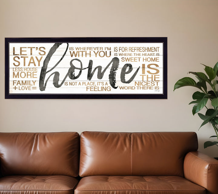 Home 5 Black Framed Print Wall Art