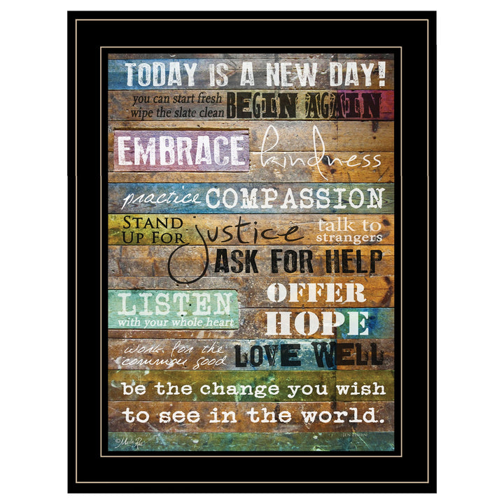 Today Is 2 Black Framed Print Wall Art